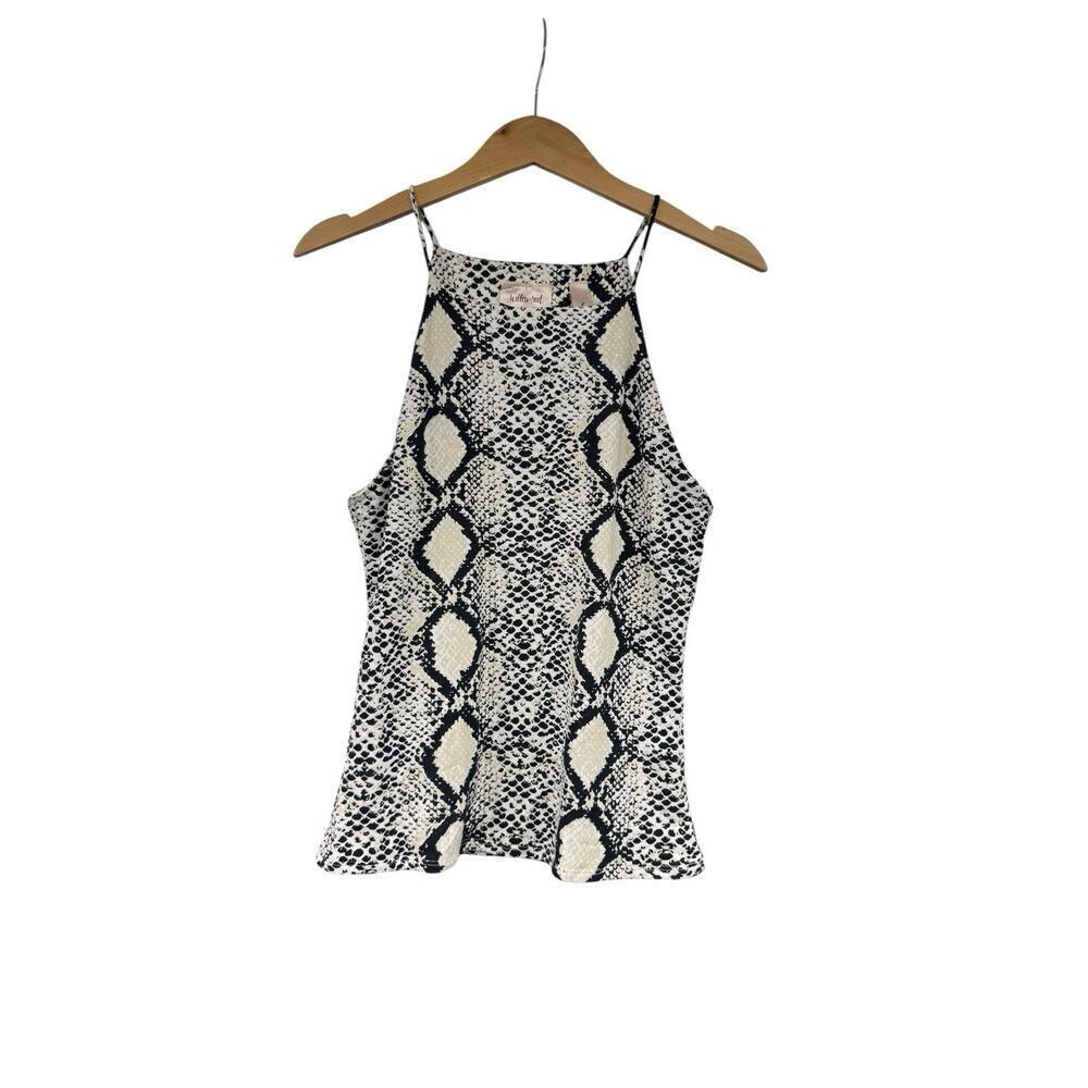 Willow & Root Buckle Snake Python Print High Neck Tank Top Womens Large